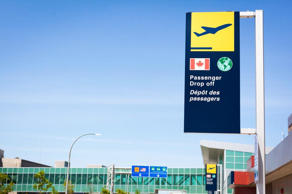 Passenger drop-off at Halifax Stanfield International Airport.