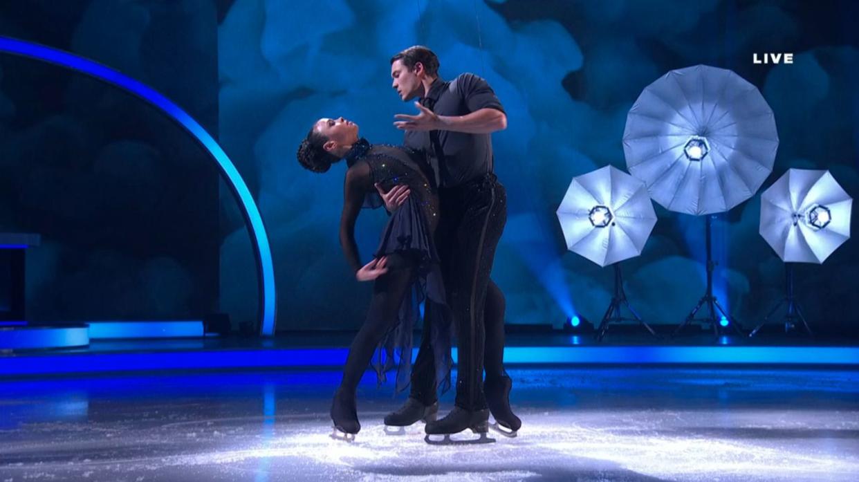 vanessa bauer, miles nazaire, dancing on ice