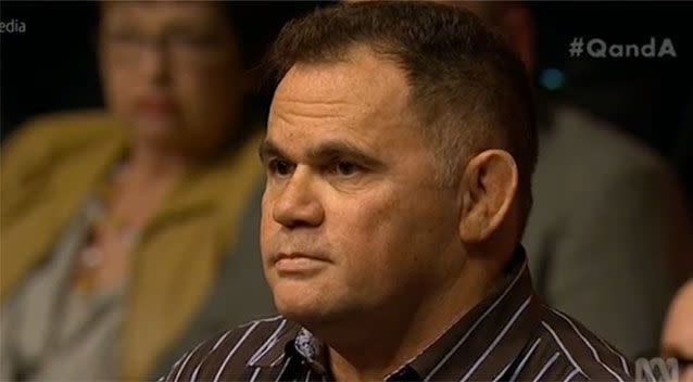 Mr Shorten was responding to an Aboriginal questioner, Doug Delaney (pictured), who wanted to know if Shorten agreed that the British settlement in Australia was an 