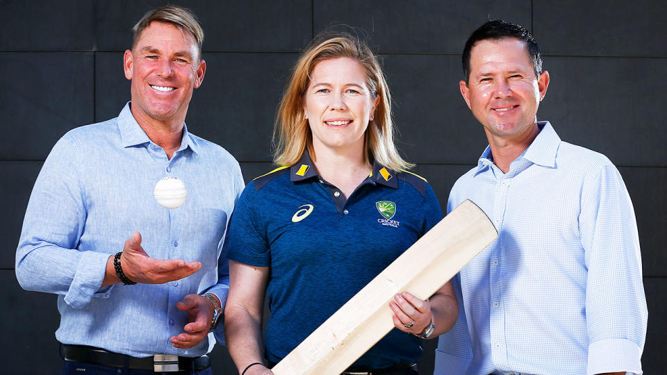 Seen here, Shane Warne, Alex Blackwell and Ricky Ponting were all slated to take part in the Bushfire Bash.