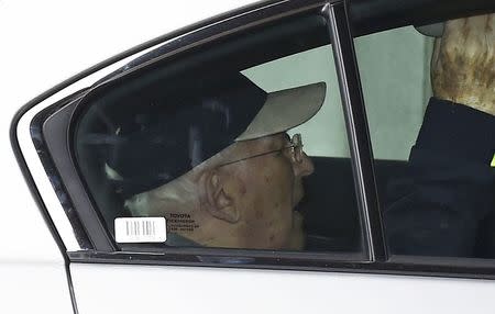 Lord Greville Janner arrives at Westminster Magistrates' Court in London, Britain August 14, 2015. REUTERS/Toby Melville