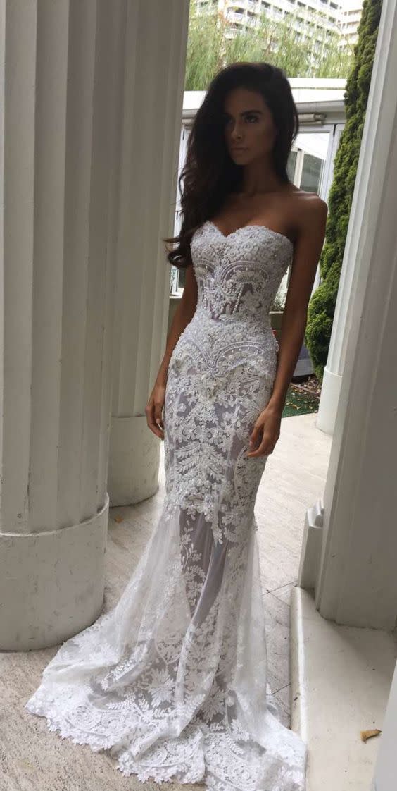 This Lihi Hod gown is demure and sexy all at the same time and it would definitely get a pin from us.