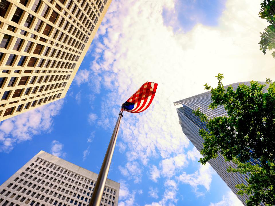 American flag in Atlanta, Georgia