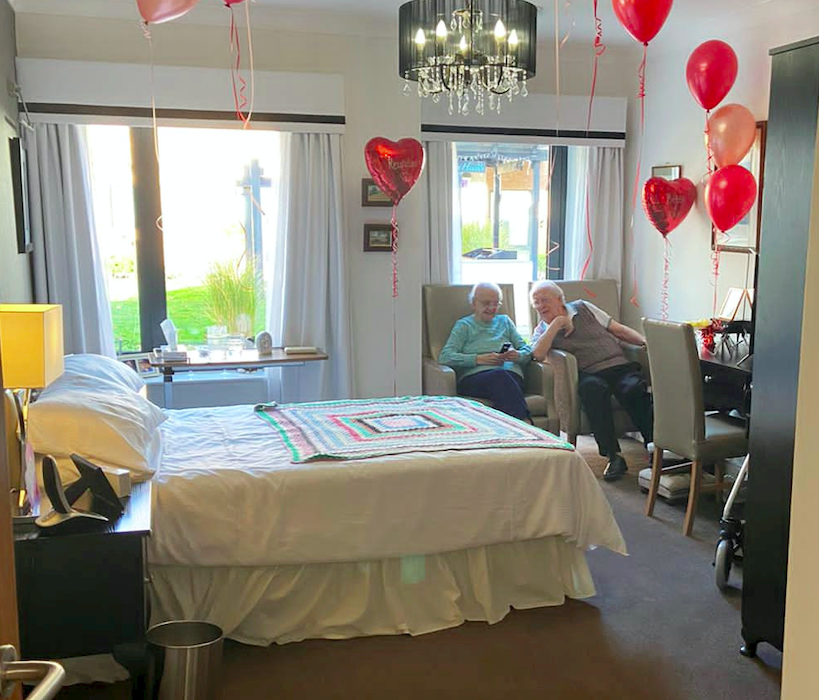 Betty and Kenneth Meredith are now sharing a room at the care home. (SWNS)