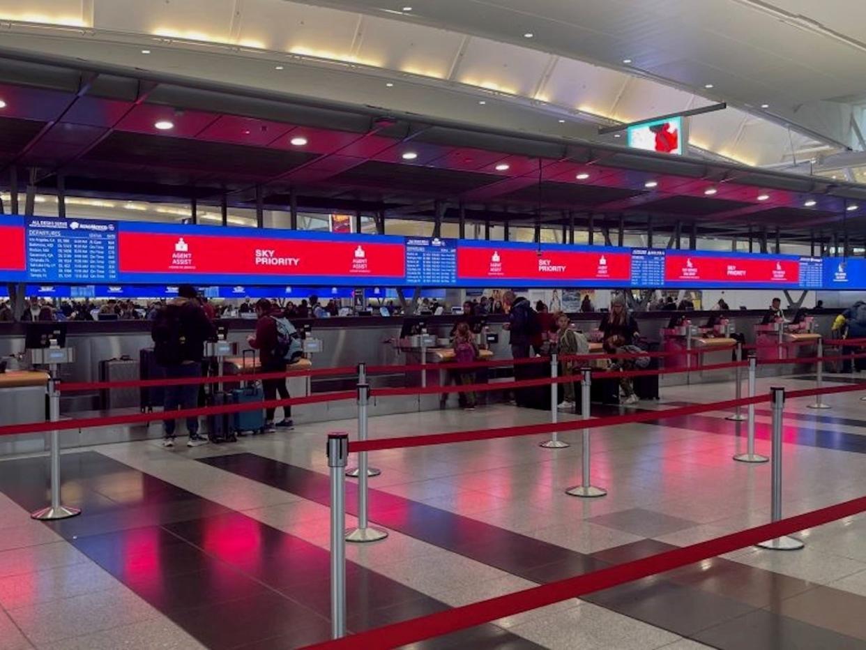 Delta new check-in at JFK Terminal 4.