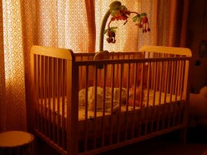 A baby cot