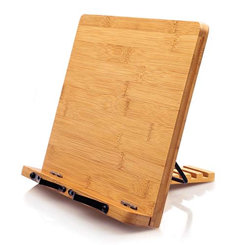 Bamboo Book Stand Cookbook Holder (Amazon / Amazon)