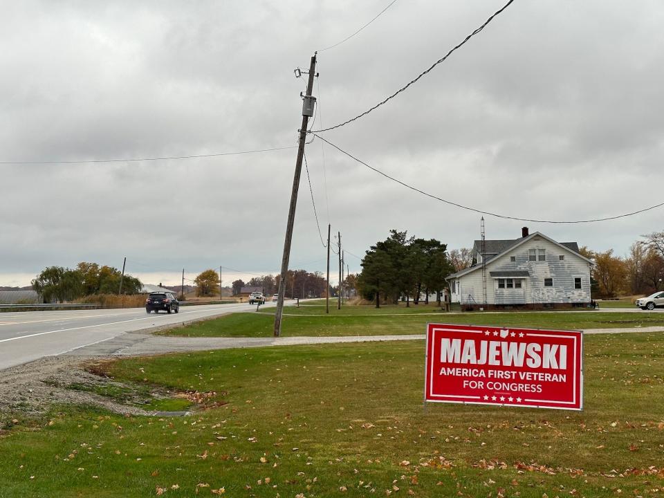 A Majewski yard sign near Bono, OH.