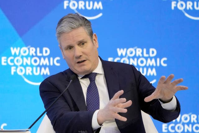 Sir Keir Starmer speaks at the World Economic Forum in Davos 