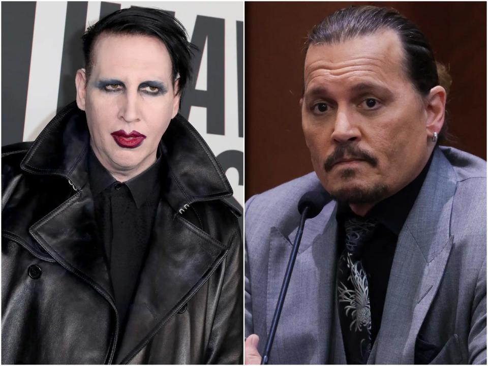 An image of Marilyn Manson and Johnny Depp.