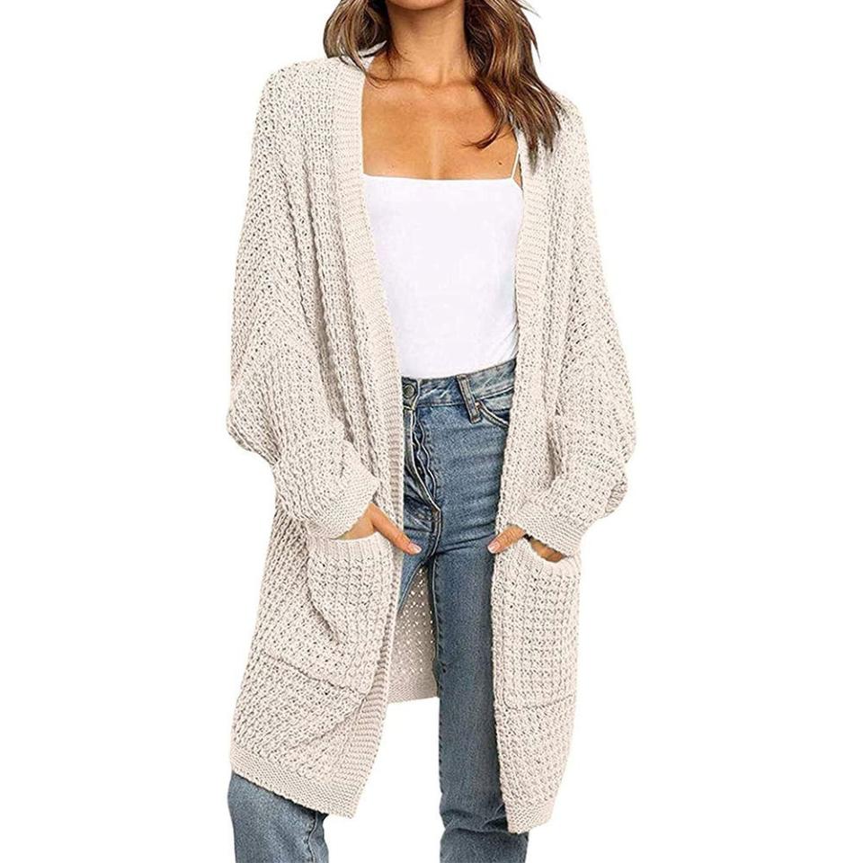 10) Open Front Chunky Cardigan