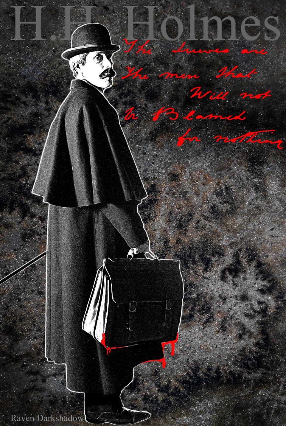 A publicity image for the theatrical show "American Monster" shows Chicago serial killer H.H. Holmes as Jack the Ripper.