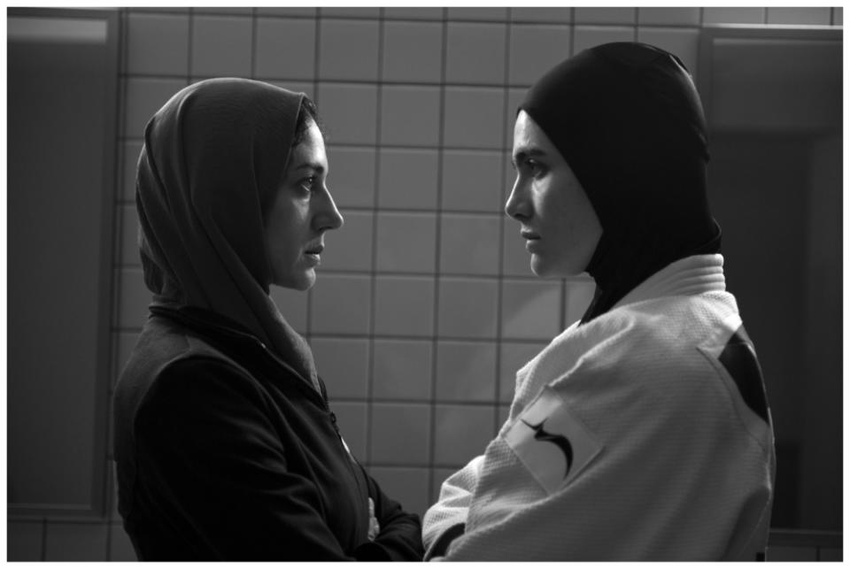 Zar Amir Ebrahimi and Arienne Mandi star in “Tatami.”