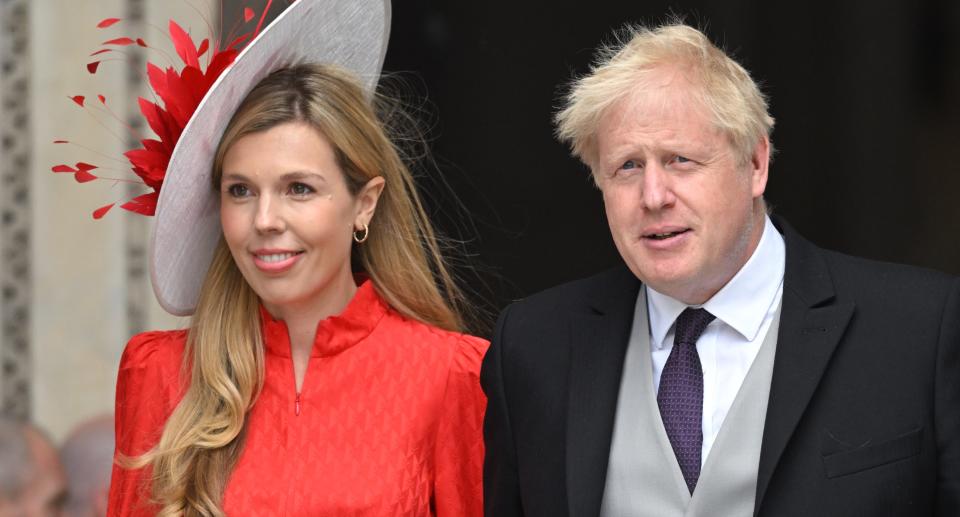 Boris and Carrie Johnson at the Platinum Jubilee in June 2022