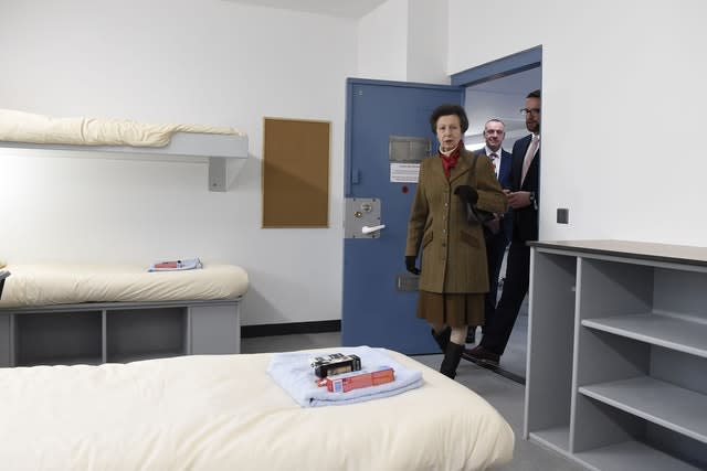 The Princess Royal on a tour of Davis House at HMP Maghaberry in Lisburn