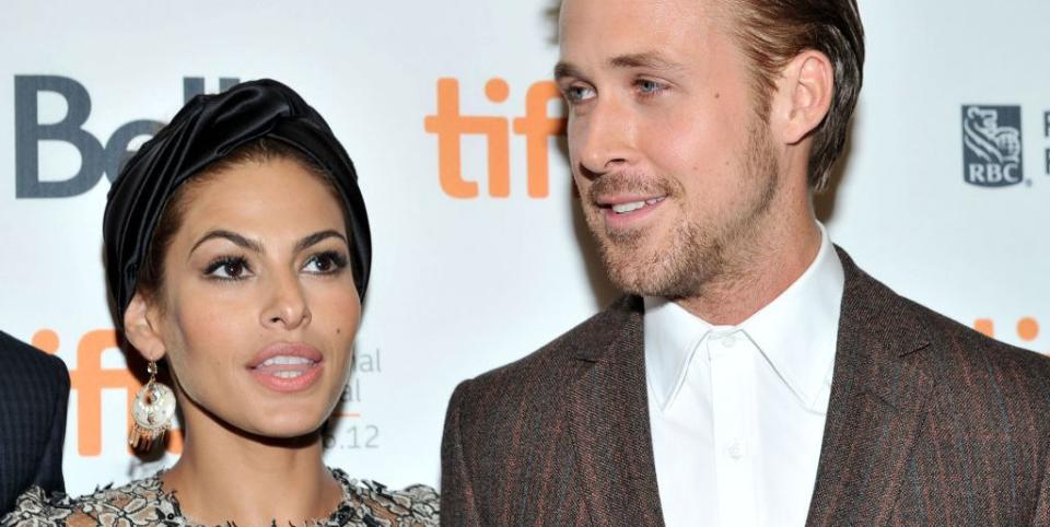 toronto, on   september 07 actors l r eva mendes and ryan gosling attend the place beyond the pines premiere during the 2012 toronto international film festival at princess of wales theatre on september 7, 2012 in toronto, canada  photo by sonia recchiagetty images