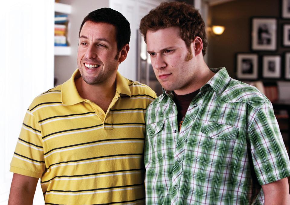 (L to R) George (ADAM SANDLER) and Ira (SETH ROGEN)  in a scene from the motion picture Funny People.  Photo by Tracy Bennett, Universal Pictures (Via MerlinFTP Drop)