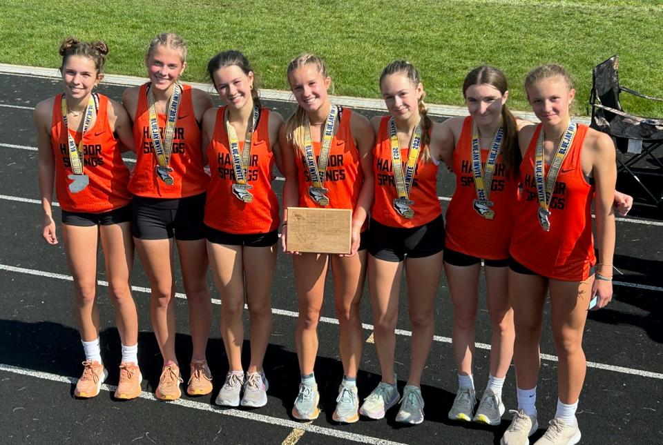 The Harbor Springs girls' cross country team topped the Jays Division race of the annual Shepherd Bluejay Invite over the weekend.