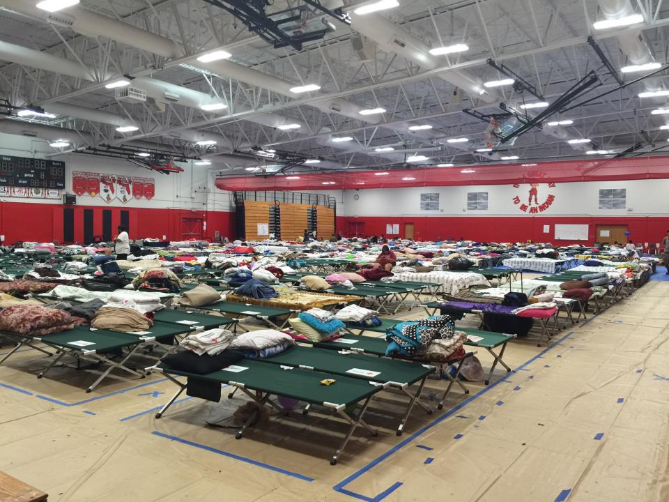 Immokalee High served as a place of refuge for residents in the aftermath of Hurricane Irma. (Yahoo Sports) 