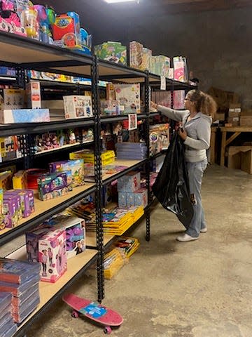 Toys for Tots Amarillo volunteers prepare gifts to be given to area children in need this holiday season, as its annual Toy Drive comes to a close. Donations can still be given at area drop-off locations through Friday, Dec. 22.