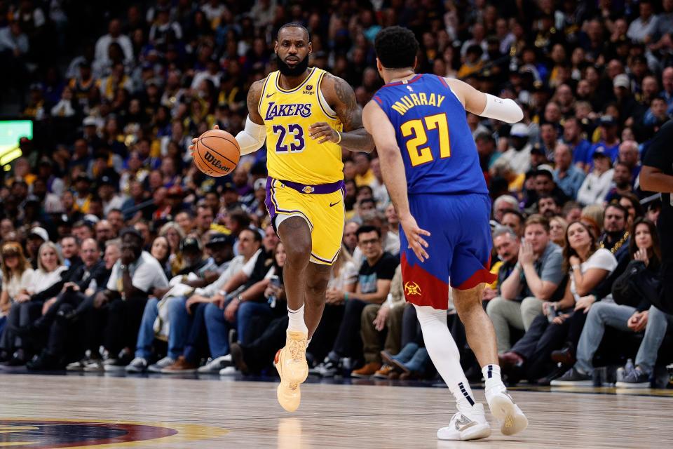 Los Angeles Lakers forward LeBron James in the NBA season opener.