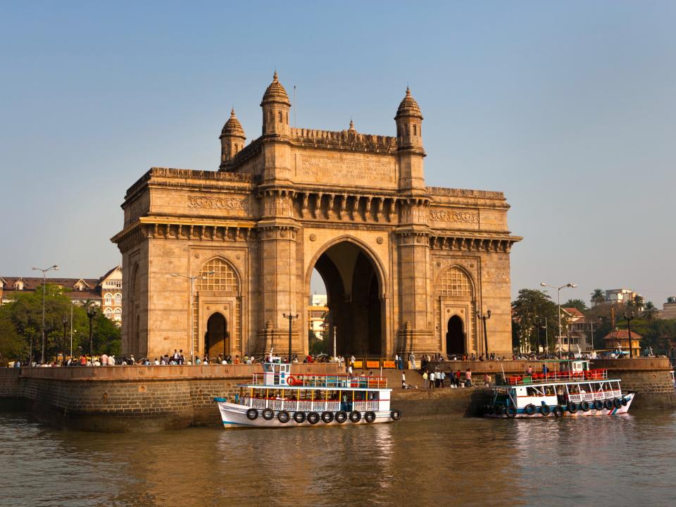 Gateway of India is in the Heart of Mumbai's tourist district and is the city's most famous landmark.