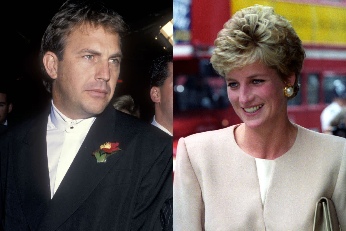 Kevin Costner and Princess Diana (Credit: Getty/Reuters)