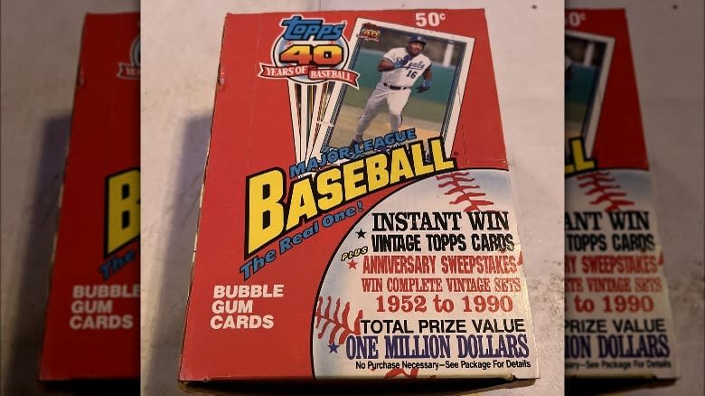 1991 Topps baseball card box