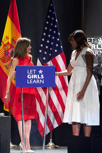 El jueves la Primera Dama de los Estados Unidos ofreció un discurso en las Naves del Matadero de Madrid para promover la educación de las niñas.