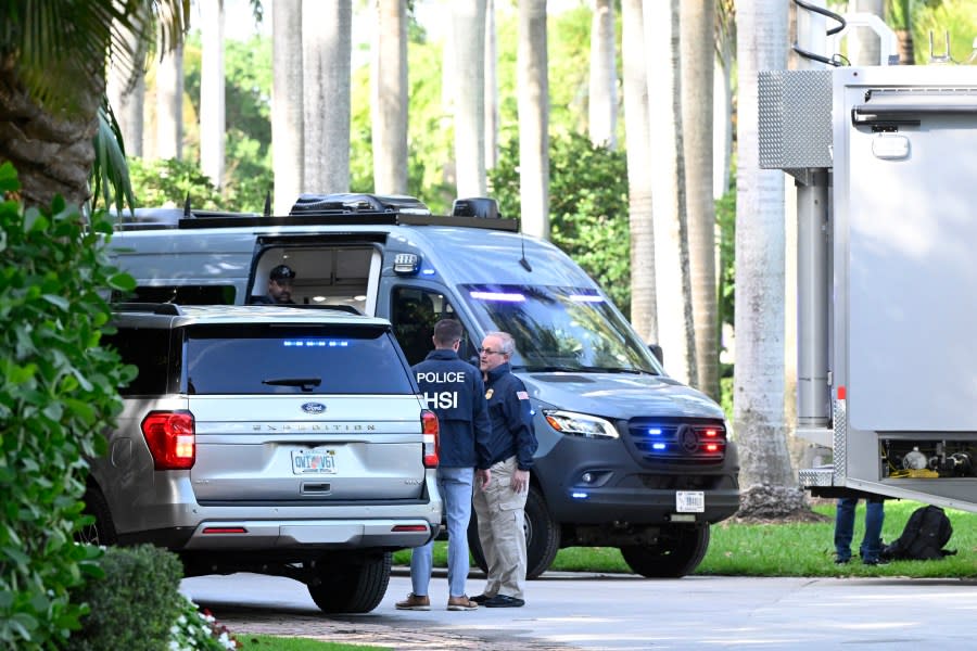 MIAMI BEACH, FL – MARCH 25: Police and Homeland Security officers are seen at the waterfront mansion of Sean Combs aka Diddy in Miami during a bi-coastal raid on March 25, 2024 in Miami Beach, Florida. (Photo by MEGA/GC Images)