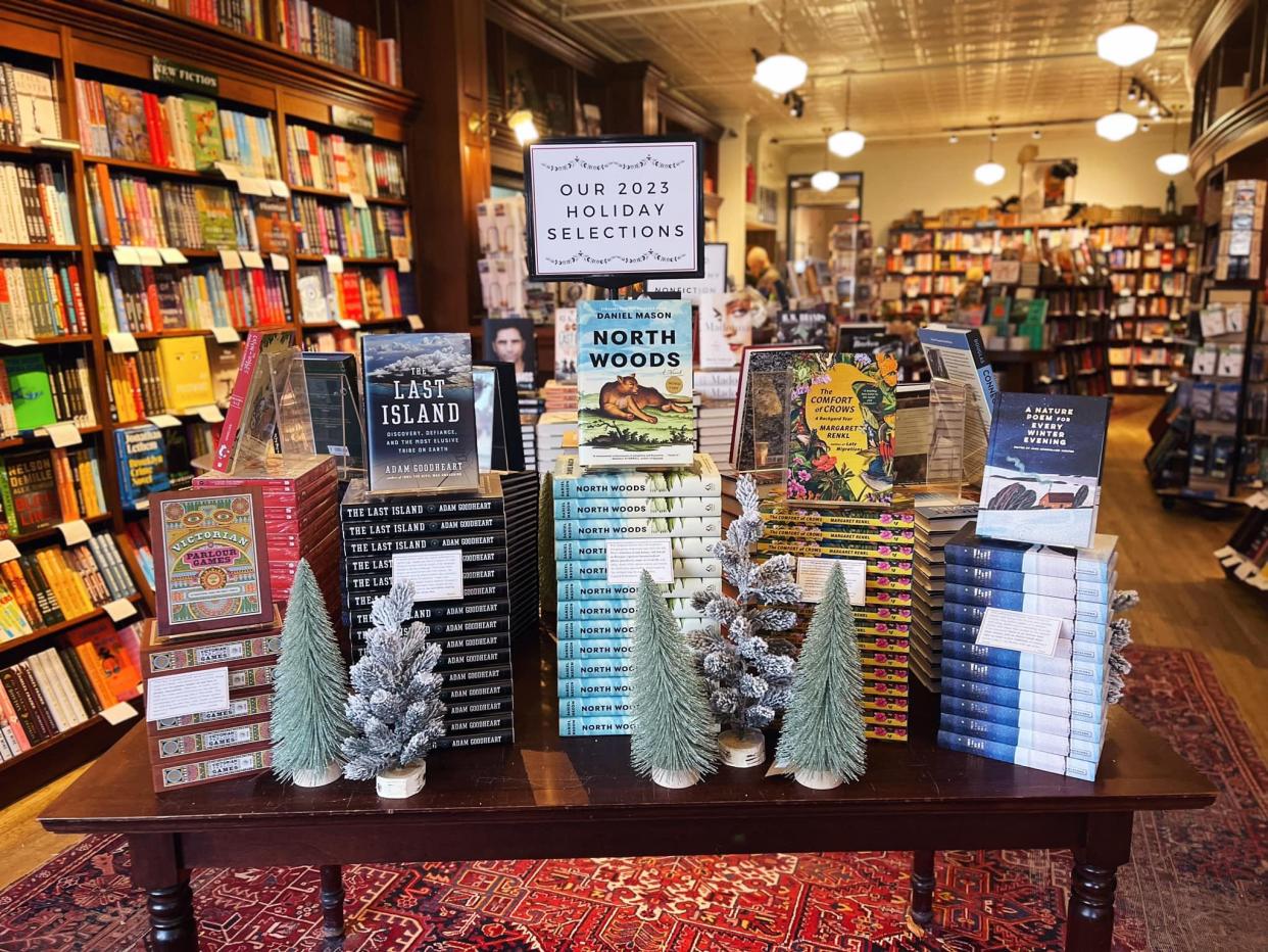 Books at RJ Julia Booksellers, an independent bookstore in Madison, Connecticut.