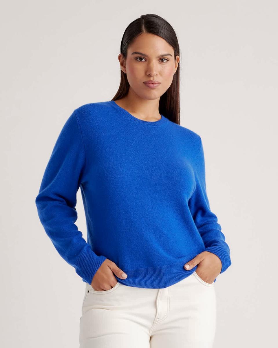 <p><a href="https://go.redirectingat.com?id=74968X1596630&url=https%3A%2F%2Fwww.quince.com%2Fwomen%2Fcashmere%2Fcashmere-crewneck-sweater&sref=https%3A%2F%2Fwww.bestproducts.com%2Flifestyle%2Fnews%2Fg2100%2Fperfect-gift-ideas-under-100%2F" rel="nofollow noopener" target="_blank" data-ylk="slk:Shop Now;elm:context_link;itc:0;sec:content-canvas" class="link ">Shop Now</a></p><p>Mongolian Cashmere Crewneck Sweater</p><p>quince.com</p><p>$50.00</p>