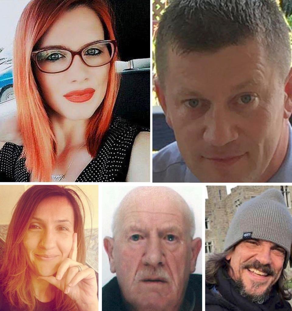 The five victims of the Westminster attack - Credit: REUTERS/Metropolitan Police