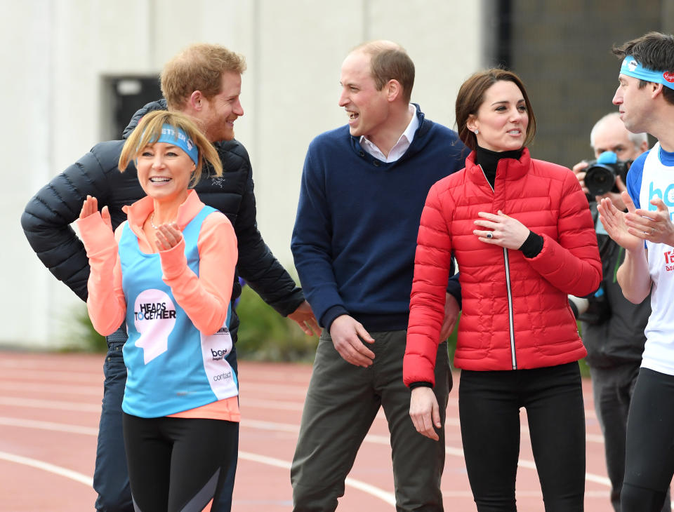 The Duke & Duchess Of Cambridge And Prince Harry Join Team Heads Together At A London Marathon Training Day