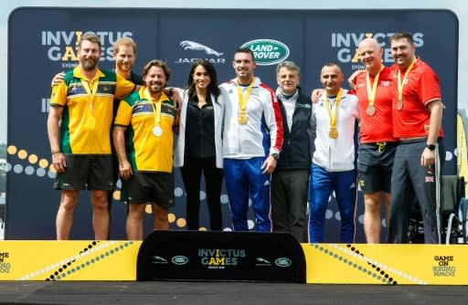 Harry and Meghan�handed out the first Invictus medals earlier on Saturday