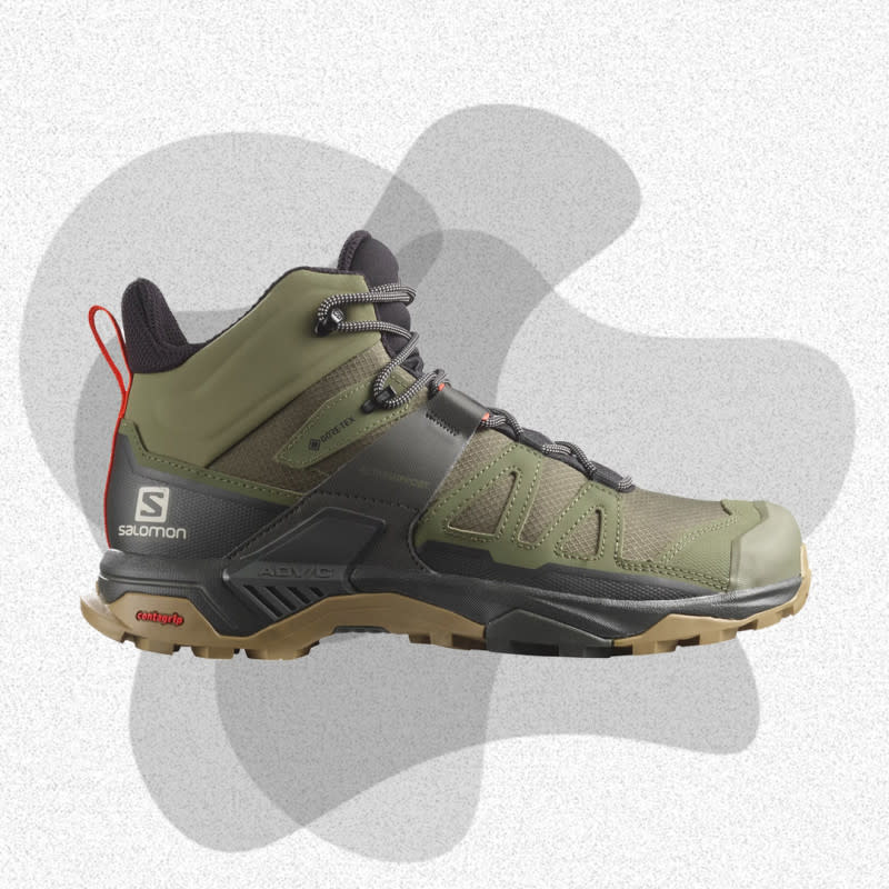 <p>Courtesy of REI</p><p>The X Ultra 4 is an agile boot designed to handle any obstacle the trail throws your way. Inspired by trail running shoes, this boot offers high-performance features including shock-absorbing EVA foam, a molded insert or “chassis” embedded in the sole for increased support and stability, and an all-terrain outsole for dependable grip on loose, slippery surfaces. Additionally, an OrthoLite sock liner ups the comfort factor and a Gore-Tex liner keeps water at bay.</p><p>[$175; <a href="https://clicks.trx-hub.com/xid/arena_0b263_mensjournal?q=https%3A%2F%2Fwww.avantlink.com%2Fclick.php%3Ftt%3Dcl%26mi%3D10248%26pw%3D261197%26ctc%3Dmj-besthikingboots-mcharboneau-1023-update%26url%3Dhttps%3A%2F%2Fwww.rei.com%2Fproduct%2F200236%2Fsalomon-x-ultra-4-mid-gore-tex-hiking-boots-mens&event_type=click&p=https%3A%2F%2Fwww.mensjournal.com%2Fgear%2Fbest-hiking-boots%3Fpartner%3Dyahoo&author=Jack%20Haworth&item_id=ci02b8d096400c2605&page_type=Article%20Page&partner=yahoo&section=hiking%20boots&site_id=cs02b334a3f0002583" rel="nofollow noopener" target="_blank" data-ylk="slk:rei.com;elm:context_link;itc:0;sec:content-canvas" class="link ">rei.com</a>]</p>