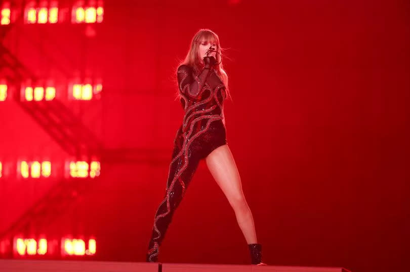 Taylor Swift performs at Friends Arena on May 17, 2024 in Stockholm, Sweden.