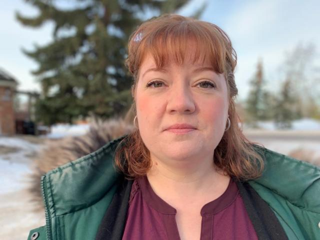 Edmonton parent Kimberley McMann is worried about sending her kids to school amid a surge of illnesses — but also about further disruptions to learning and socialization after the past few years of the pandemic.  (Jamie McCannel/CBC - image credit)