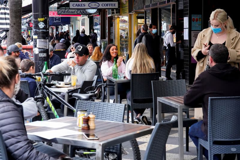 FILE PHOTO: The second day of eased restrictions following a COVID-19 lockdown in Melbourne