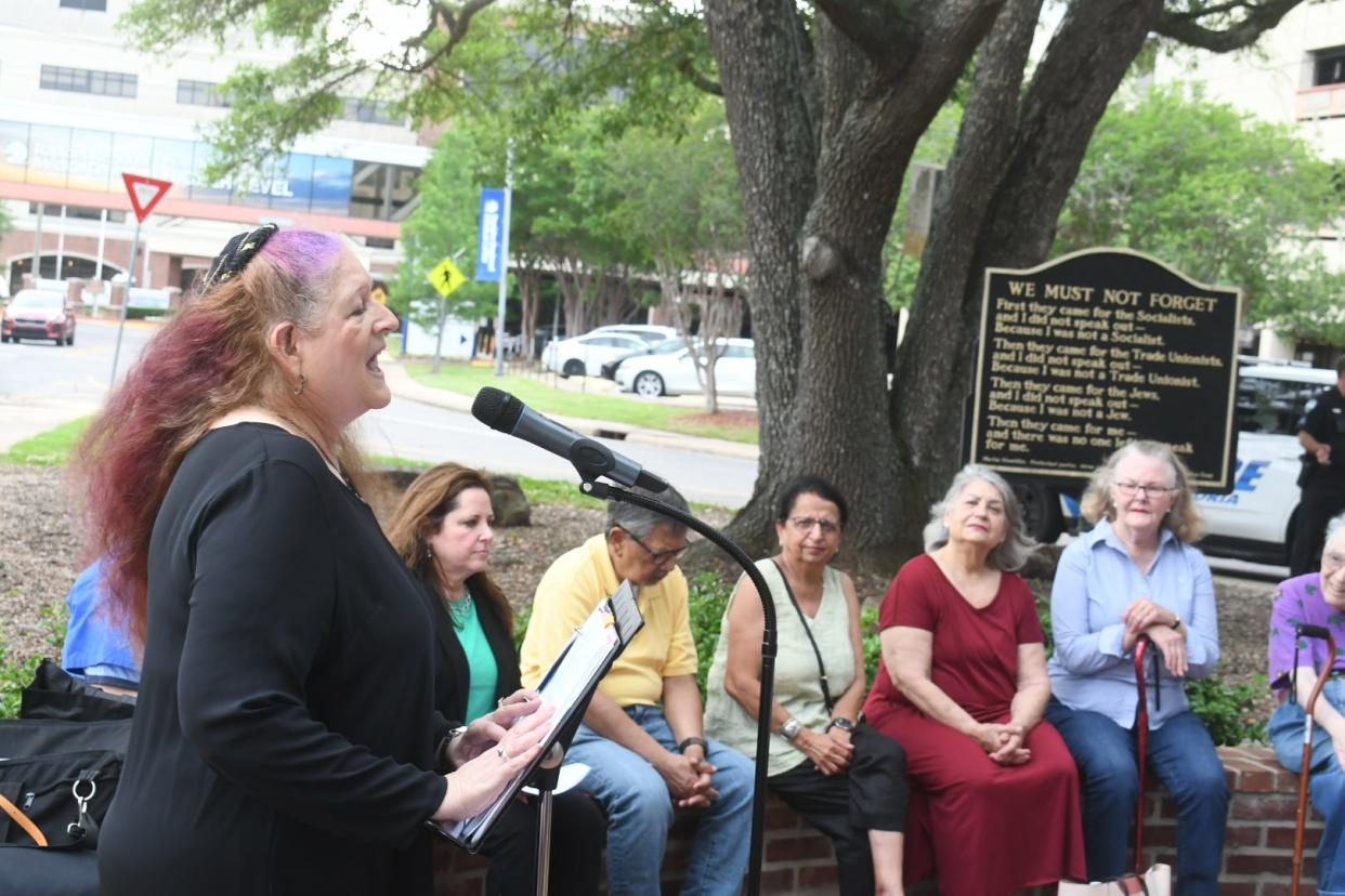 "We remember what happens when hate takes hold of the human heart and turns it to stone,” said Rabbi Judy Ginsburgh at the Yom HaShoah, or Holocaust Memorial Day, held Monday at the Alexandria Holocaust Memorial. “What happens when victims cry for help and there is no one listening. When humanity fails to recognize that those who are not in our image are nonetheless in God’s image.”