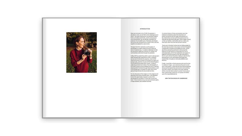 The introduction of the new book "Hold Still: A Portrait of Our Nation in 2020" is seen in this handout photo released by the Kensington Palace