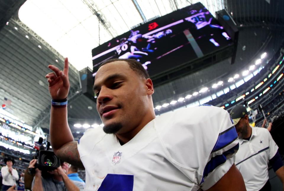 No. 1...Dak Prescott was symbolically handed the reins to the Cowboys' offense this week and responded very well. (Getty Images)