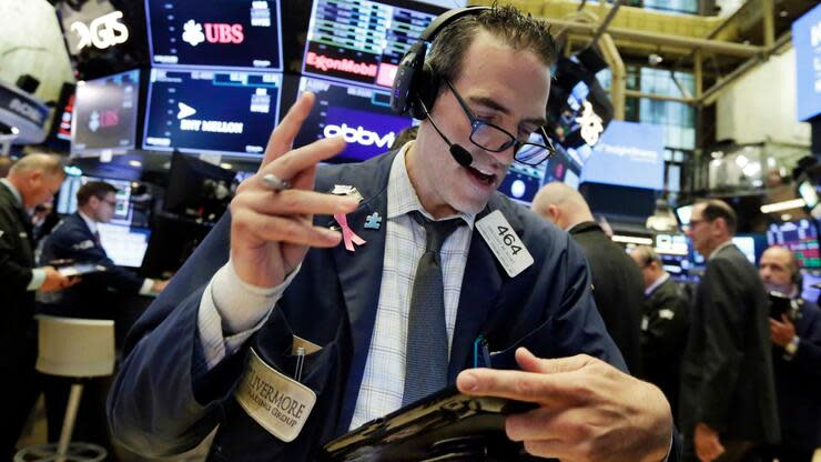 Ein Wertpapierhändler auf dem Parkett der Wall Street. Foto: dpa