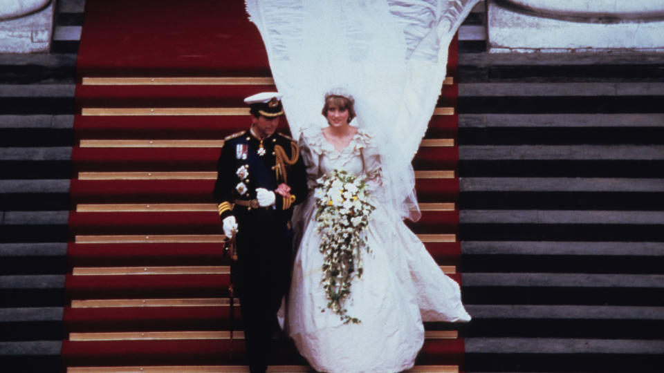 Prince Charles and Princess Diana's wedding day on July 29, 1981 in London, England. (Photo by Anwar Hussein/Getty Images)