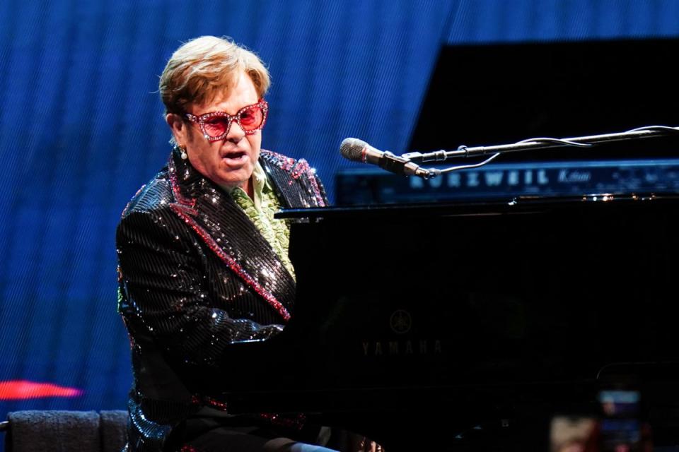 Elton John performs at The 02 during his farewell tour (PA)