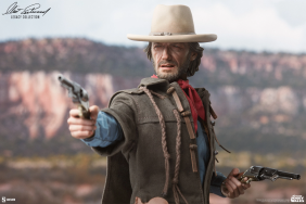 El personaje forajido de Clint Eastwood, Josey Wales, en Sideshow, ve por primera vez el vídeo