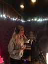 <p>Lauren Duski’s iTunes recording session (photo courtesy of NBC) </p>