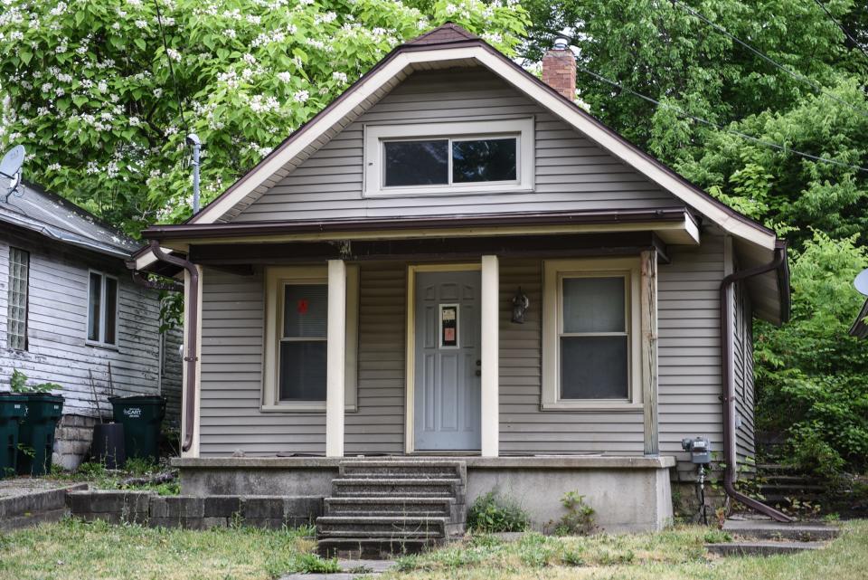 A home at 1300 W. Maple St. in Lansing is seen Monday, June 12, 2023. The property has been red-tagged since Nov. 8, 2005, and has been a point of concern for city officials as they tackle a list of 663 red tags.