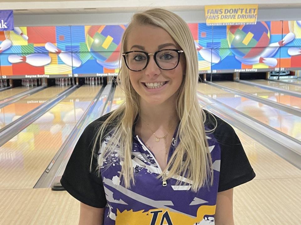 Lipscomb Academy's Jenna Hedgepath rewrote the state history books during Tennessee's team tournament competition, setting state records for individual tournament average and high series.