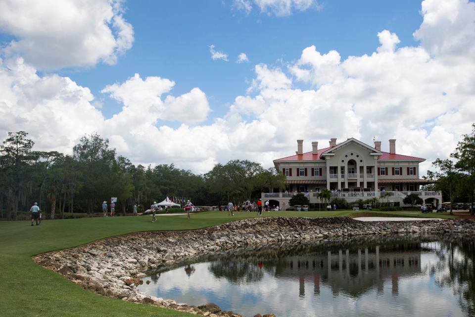 A view of the clubhouse at Naples National Golf Club.